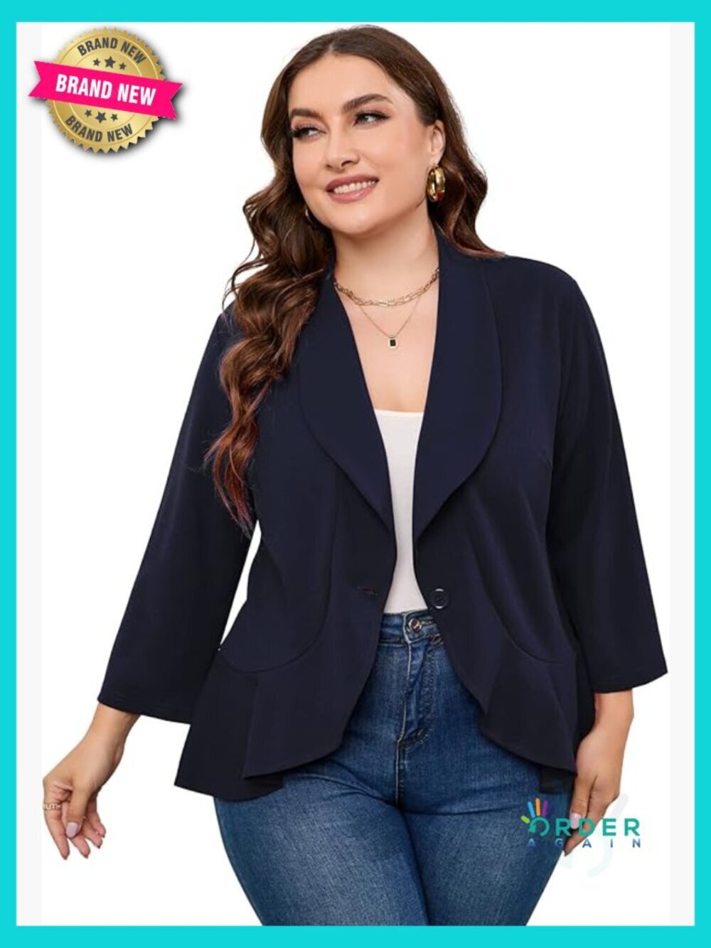 Casual Blazer Long Sleeve Open Front Ruffle Work Office Cardigan Suit Jacket